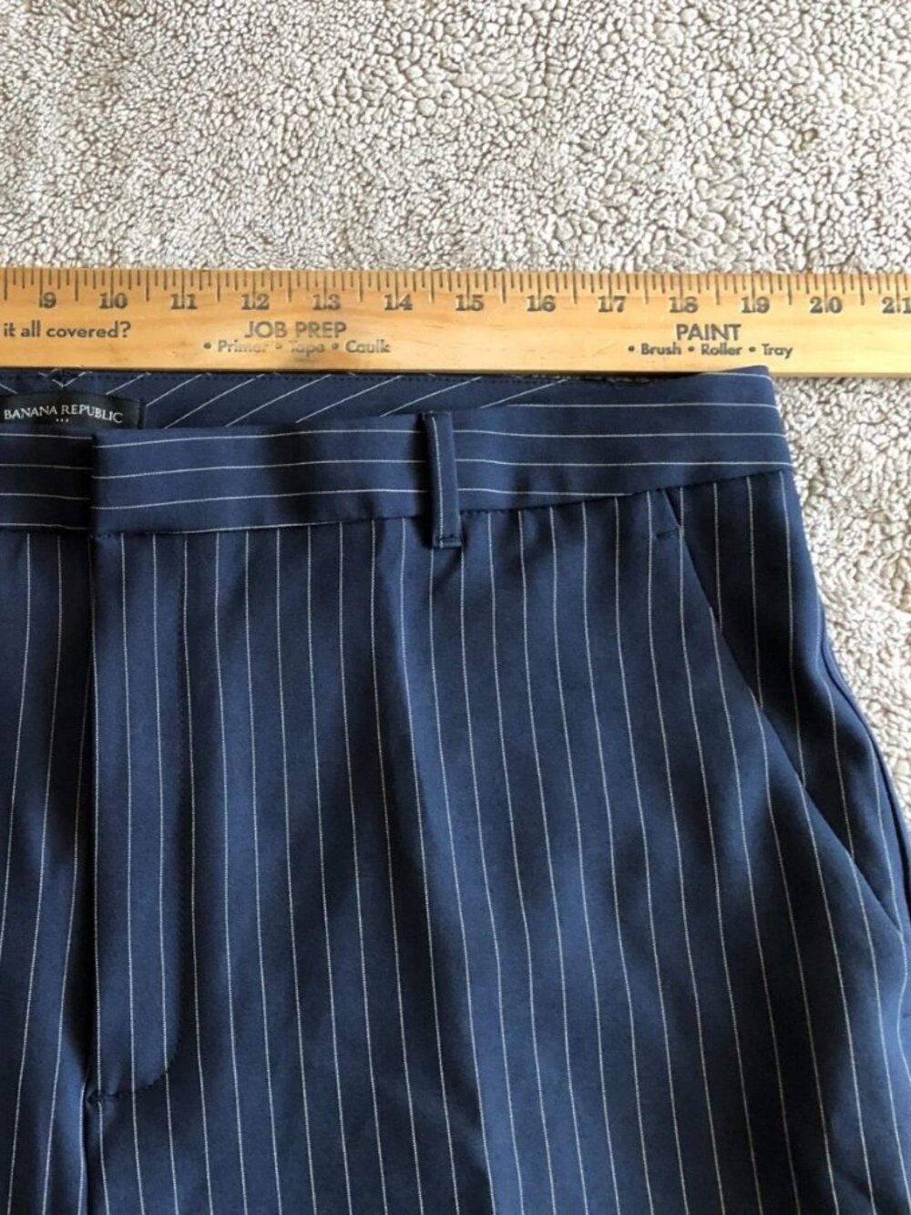 Banana Republic Blue Stripe Bootcut Fit Dress Pants Work Trousers Womens Size 16 - Picture 8 of 11